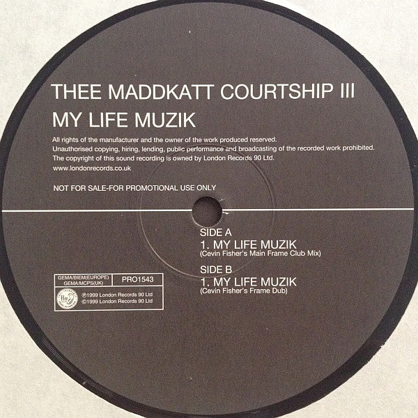 Thee Maddkatt Courtship – My Life Muzik (2x12", Promo) vinyl record | Paranoise Records
