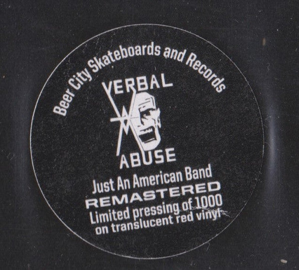 Verbal Abuse - Just An American Band — back sleeve
