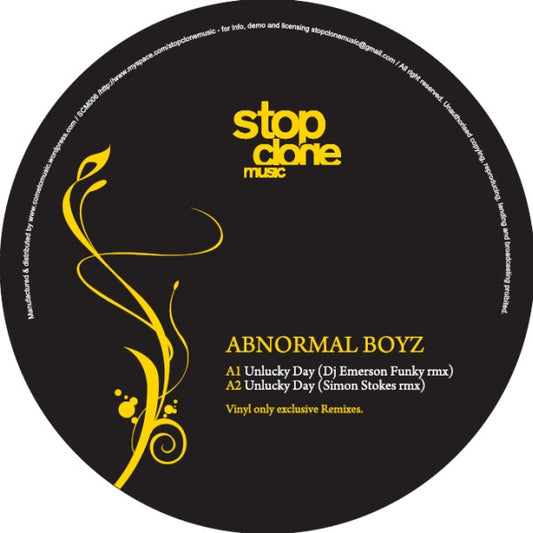 Abnormal Boyz – Unlucky Day (12", S/Sided, Ltd) vinyl record | Paranoise Records