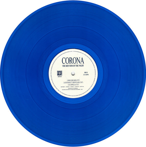 Corona – The Rhythm Of The Night (12", Blu) vinyl record | Paranoise Records