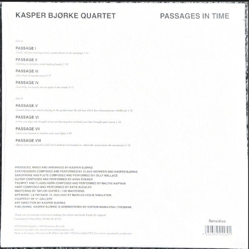 Kasper Bjørke Quartet - Passages In Time — back sleeve