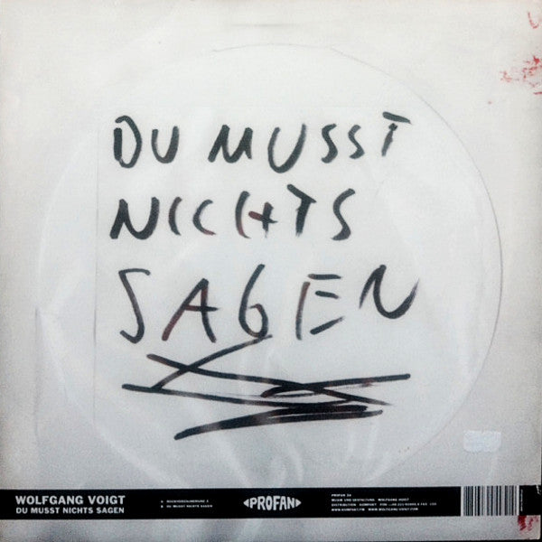 Wolfgang Voigt – Du Musst Nichts Sagen (12") vinyl record | Paranoise Records
