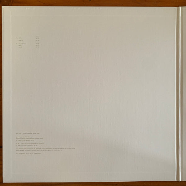 Alva Noto + Ryuichi Sakamoto - Revep — back sleeve