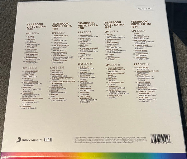 Various - Now Yearbook Extra '80-'84 — back sleeve
